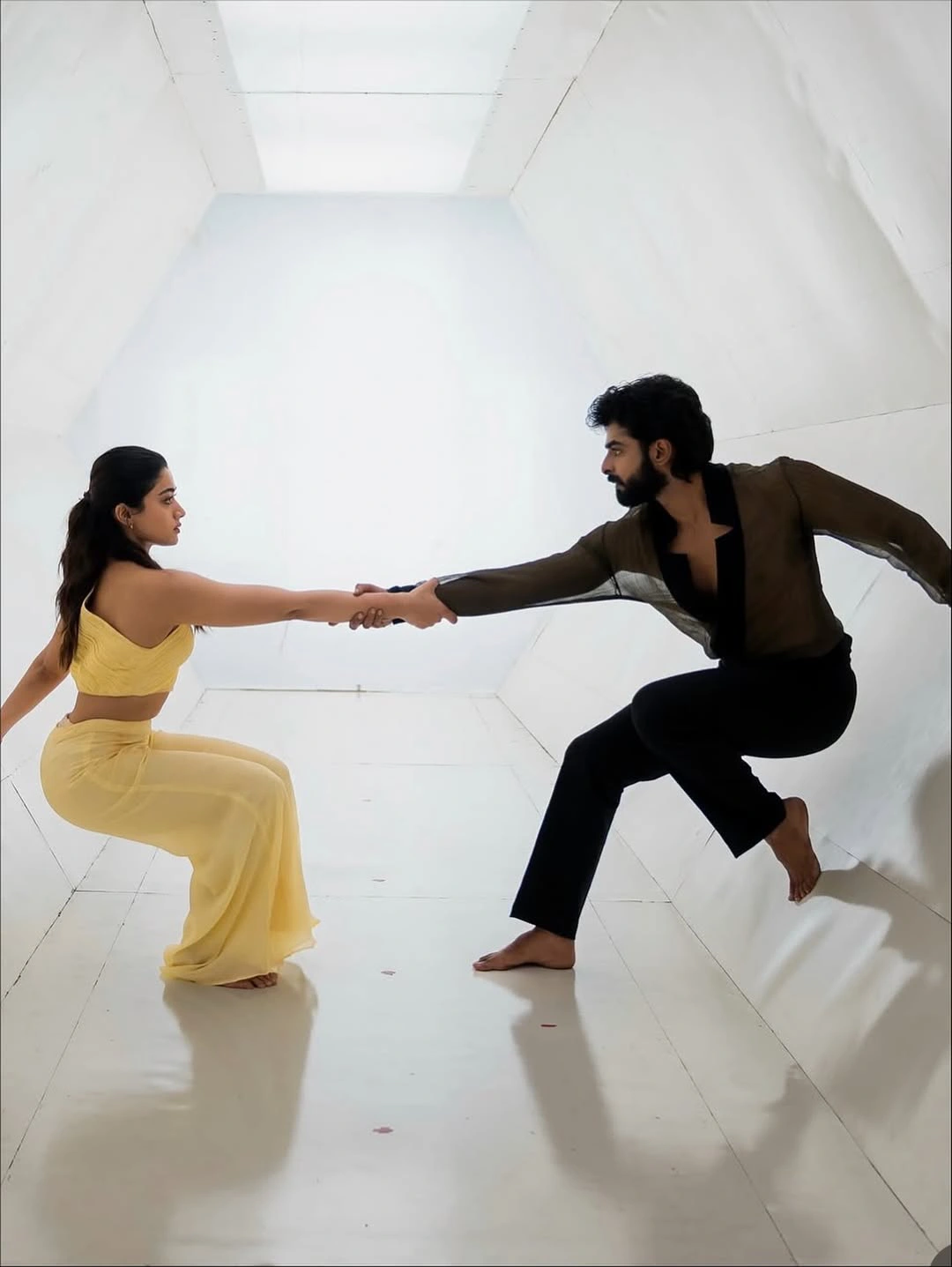 Rashmika Mandanna Dheekshithh Shetty Dance Working Stills