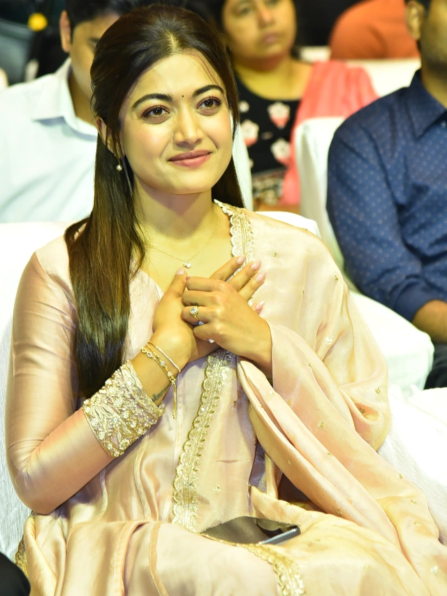 Rashmika Mandanna Cute Looks from The Girlfriend Success Meet