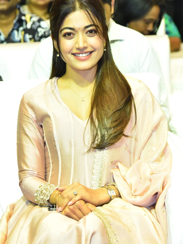 Rashmika Mandanna Cute Looks from The Girlfriend Success Meet