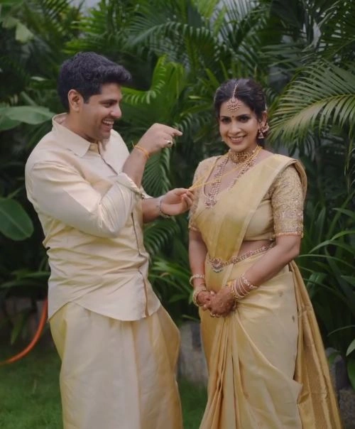 Samyuktha Shanmughanathan Aniruda Srikkanth Wedding Photos