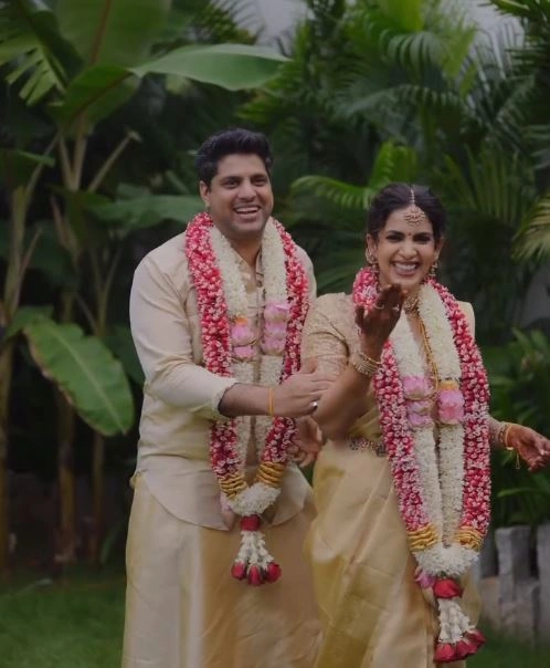 Samyuktha Shanmughanathan Aniruda Srikkanth Wedding Photos