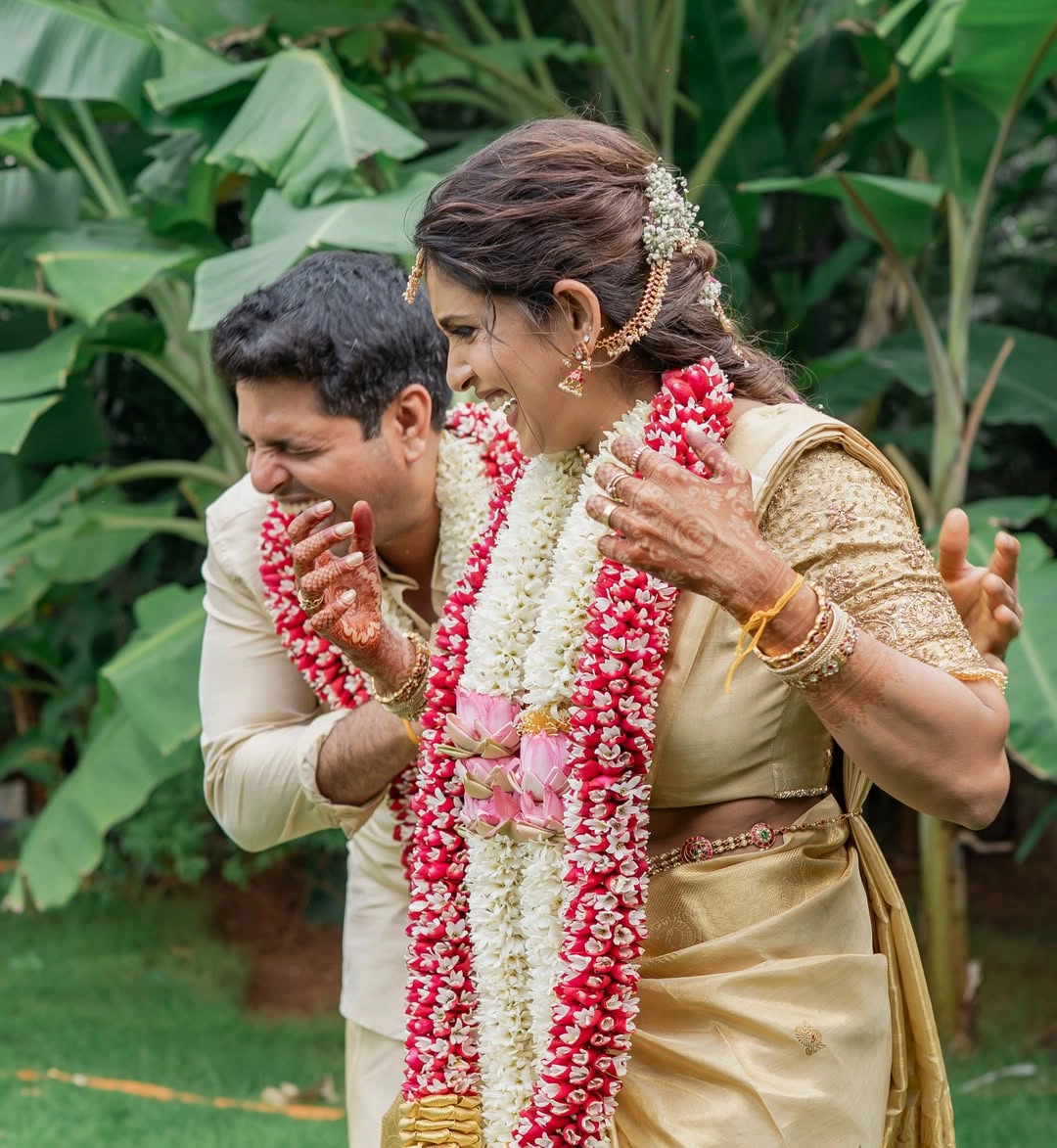 Samyuktha Shanmughanathan Aniruda Srikkanth Wedding Photos