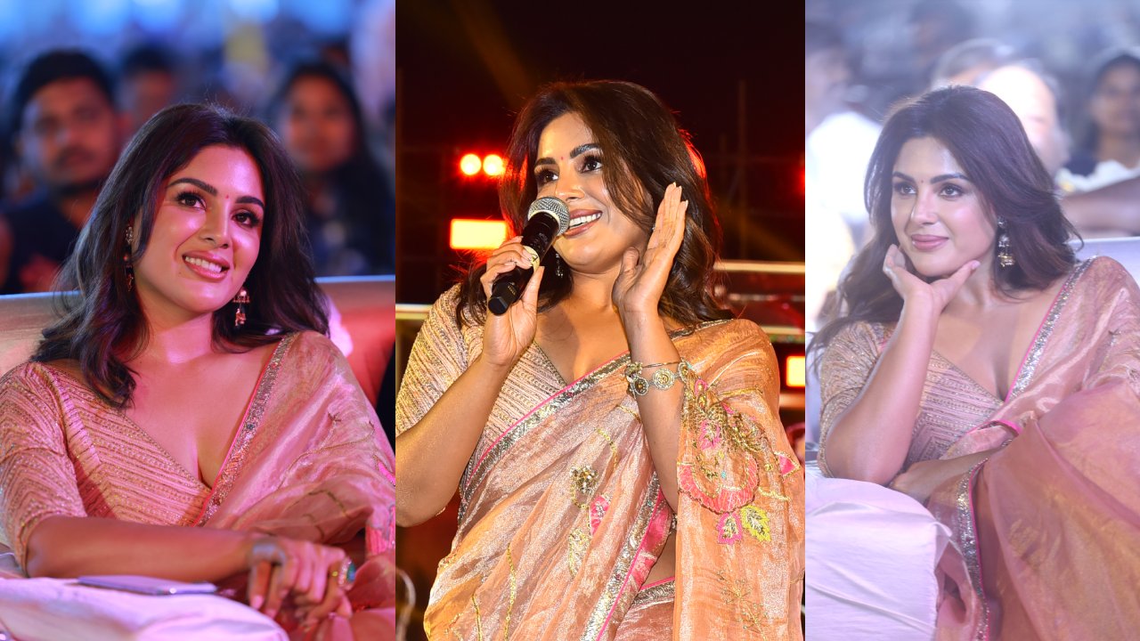 Samyuktha : ‘అఖండ 2 తాండవం’ ప్రీ రిలీజ్ ఈవెంట్.. చీరలో సంయుక్త సందడి..