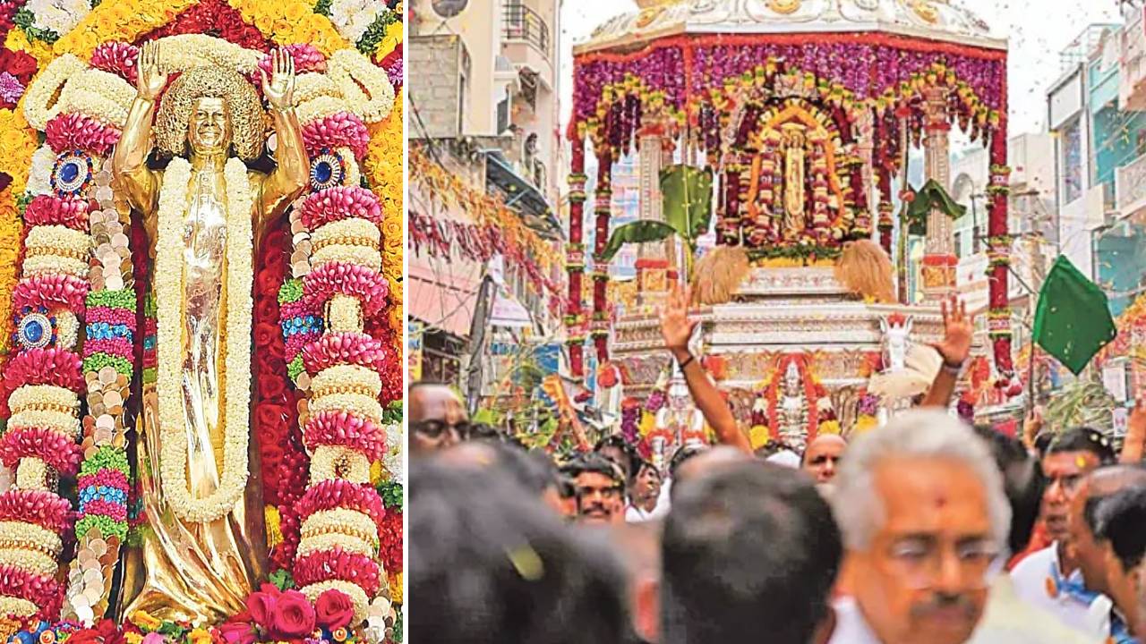 Sathya Sai gold Statue