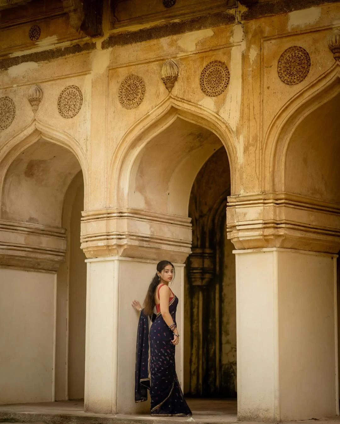 Shriya Kontham Stunning Looks in Black Saree