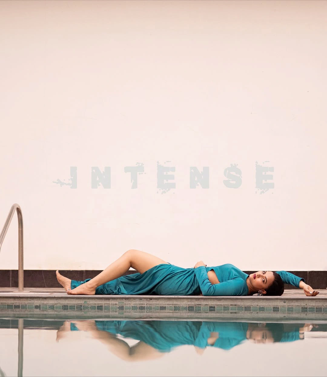 Siri Hanumanthu Backless Poses at Swimming Pool