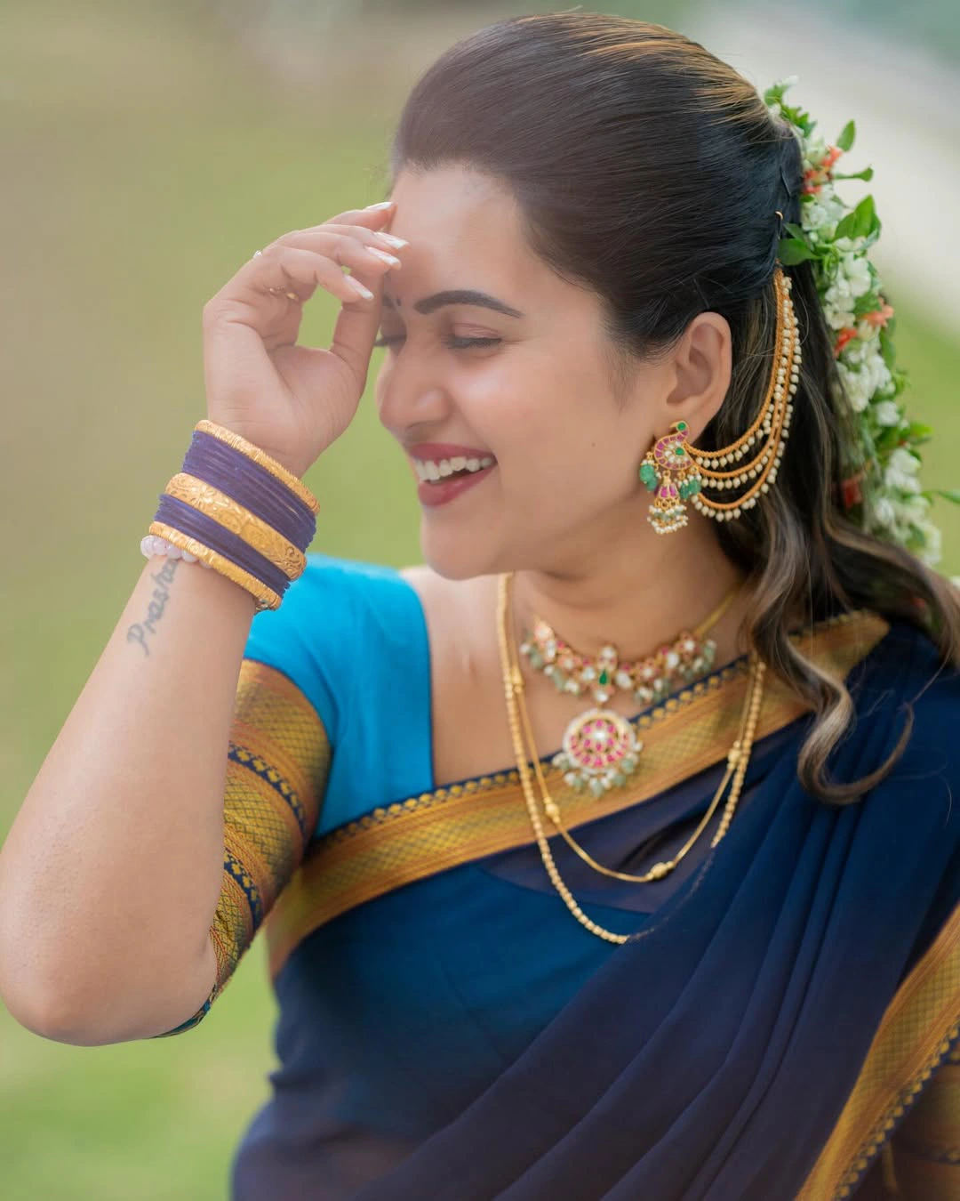 Sravanthi Chokarapu Traditional Telugu Girl Looks