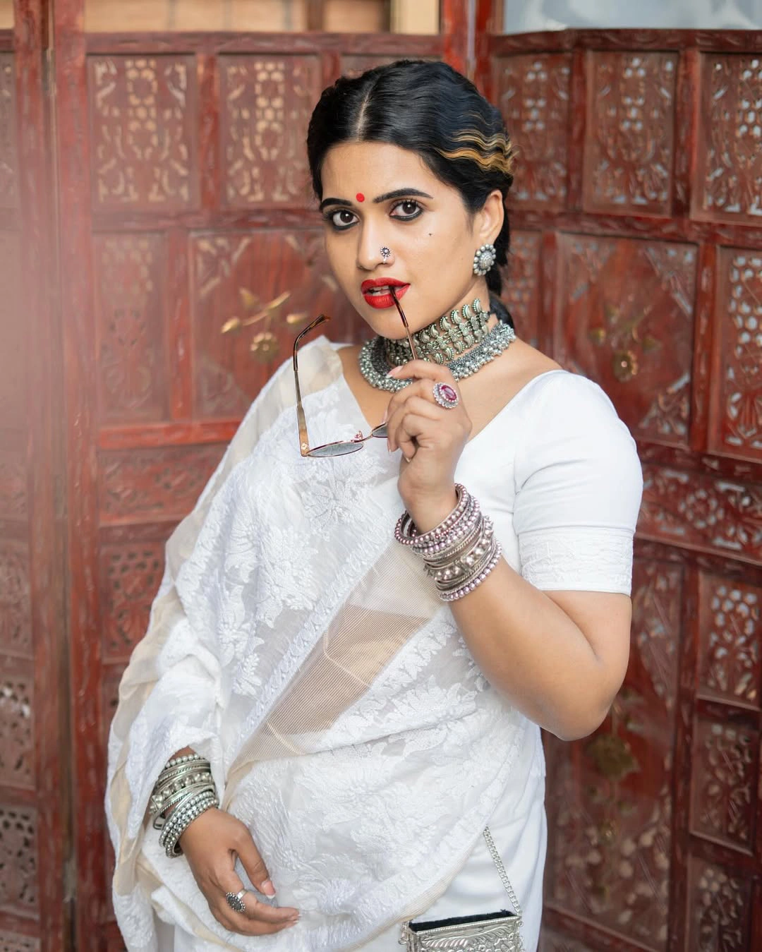 Sravanthi Chokarapu Dressed like Gangubai Kathiawadi