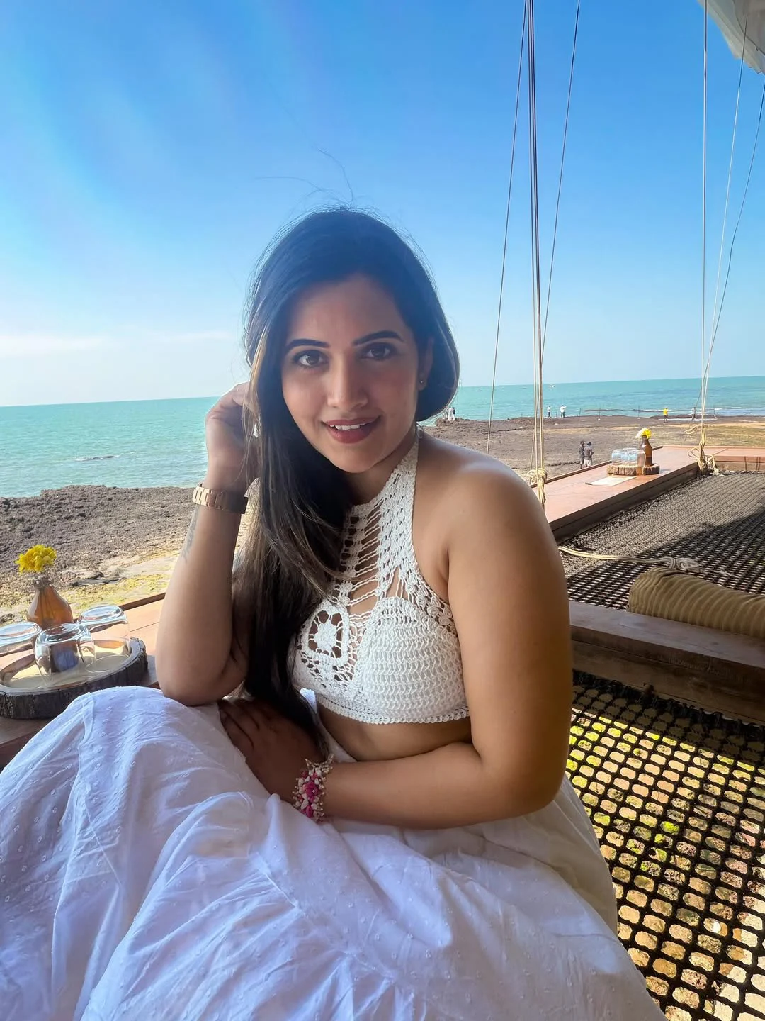 Sravanthi Chokarapu Enjoying Vacation in Goa