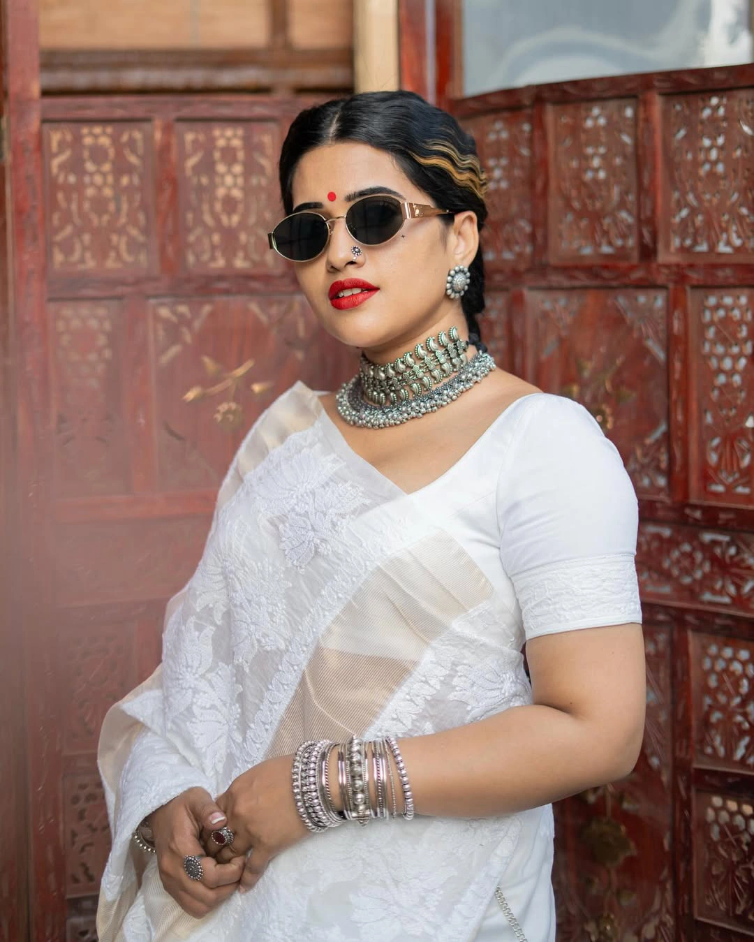 Sravanthi Chokarapu Dressed like Gangubai Kathiawadi