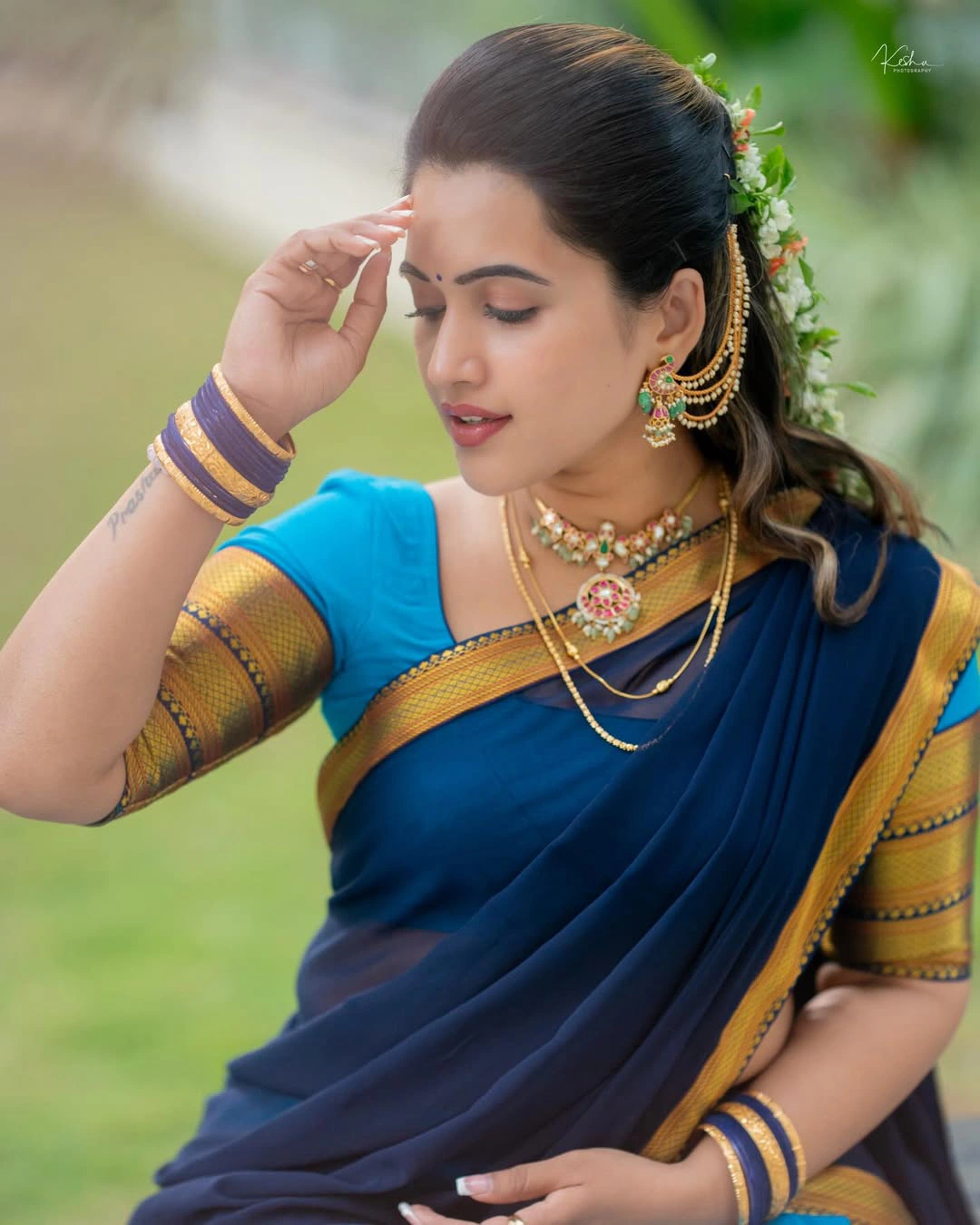 Sravanthi Chokarapu Traditional Telugu Girl Looks
