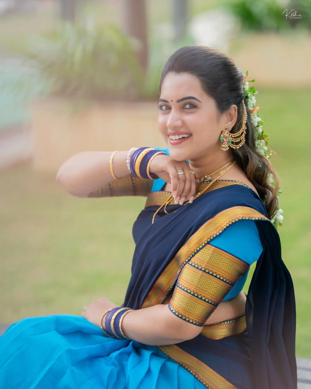 Sravanthi Chokarapu Traditional Telugu Girl Looks