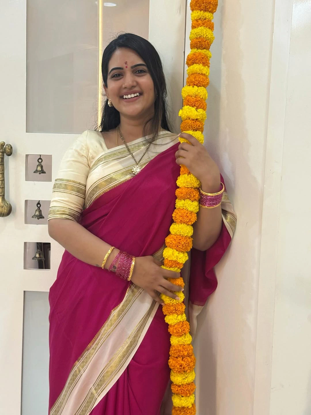Anchor Sravanthi Chokarapu Karthika Pournami Special Photos