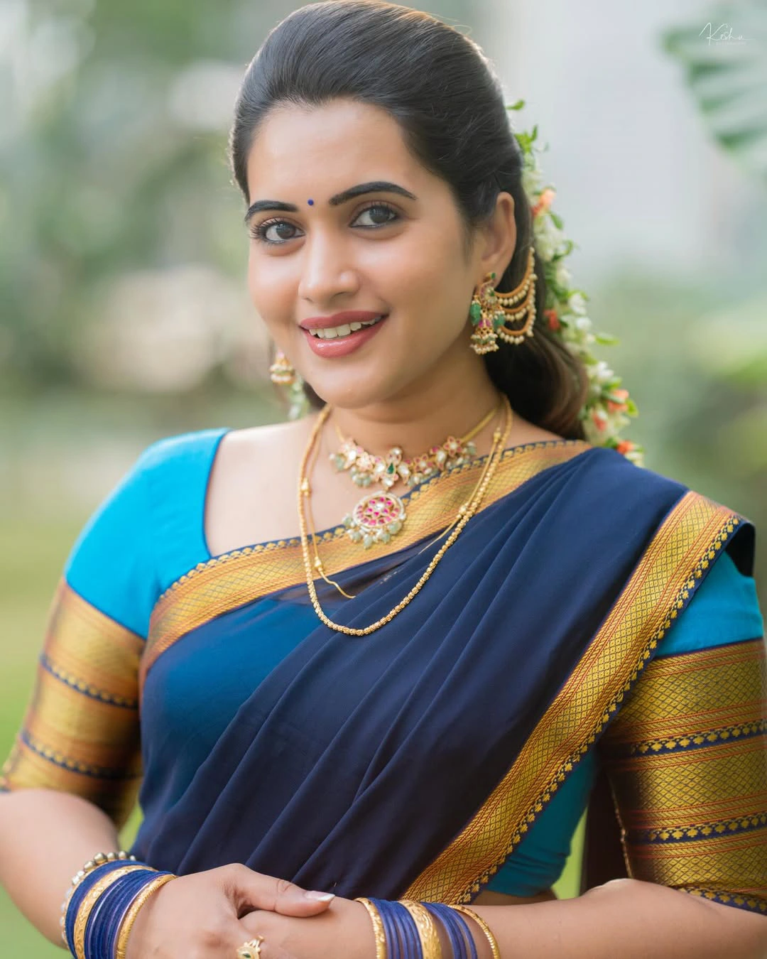 Sravanthi Chokarapu Traditional Telugu Girl Looks