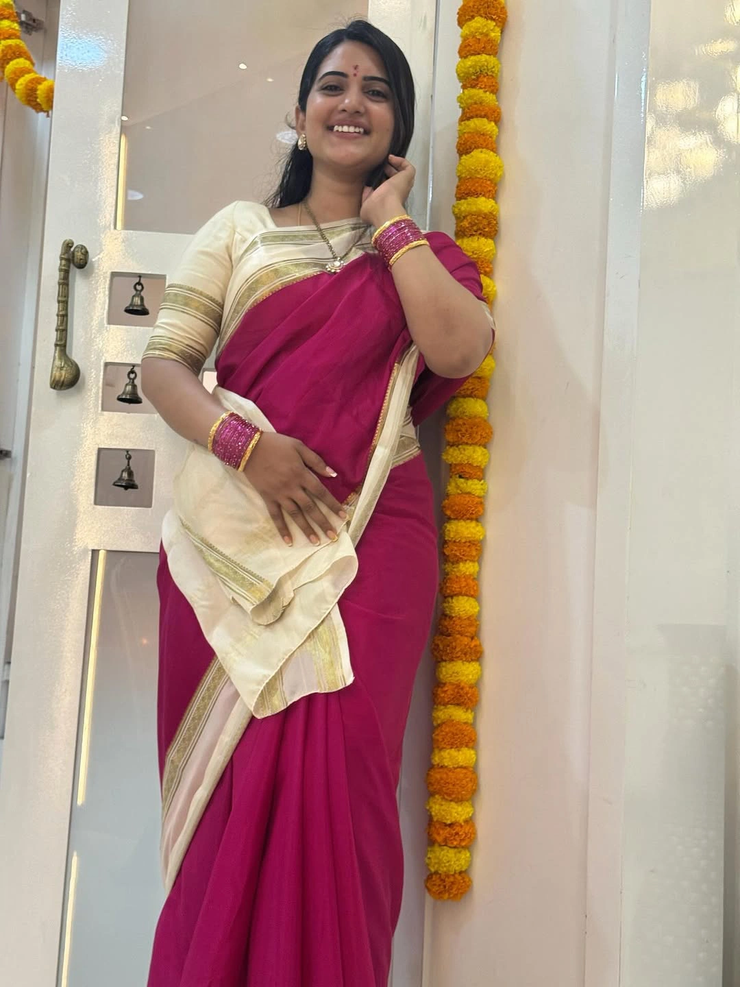 Anchor Sravanthi Chokarapu Karthika Pournami Special Photos