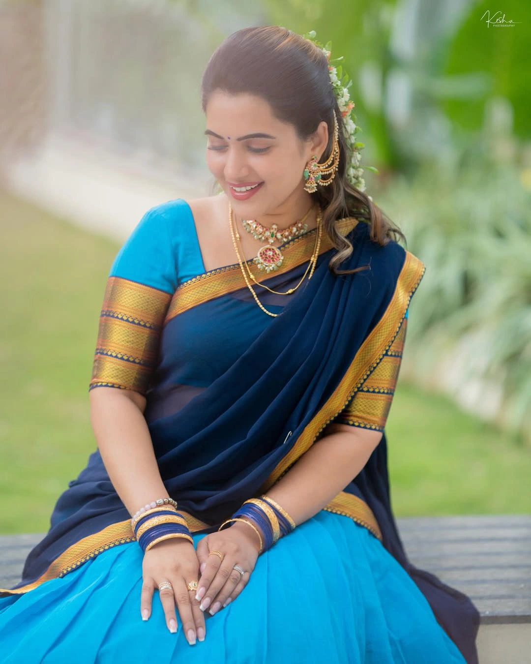 Sravanthi Chokarapu Traditional Telugu Girl Looks