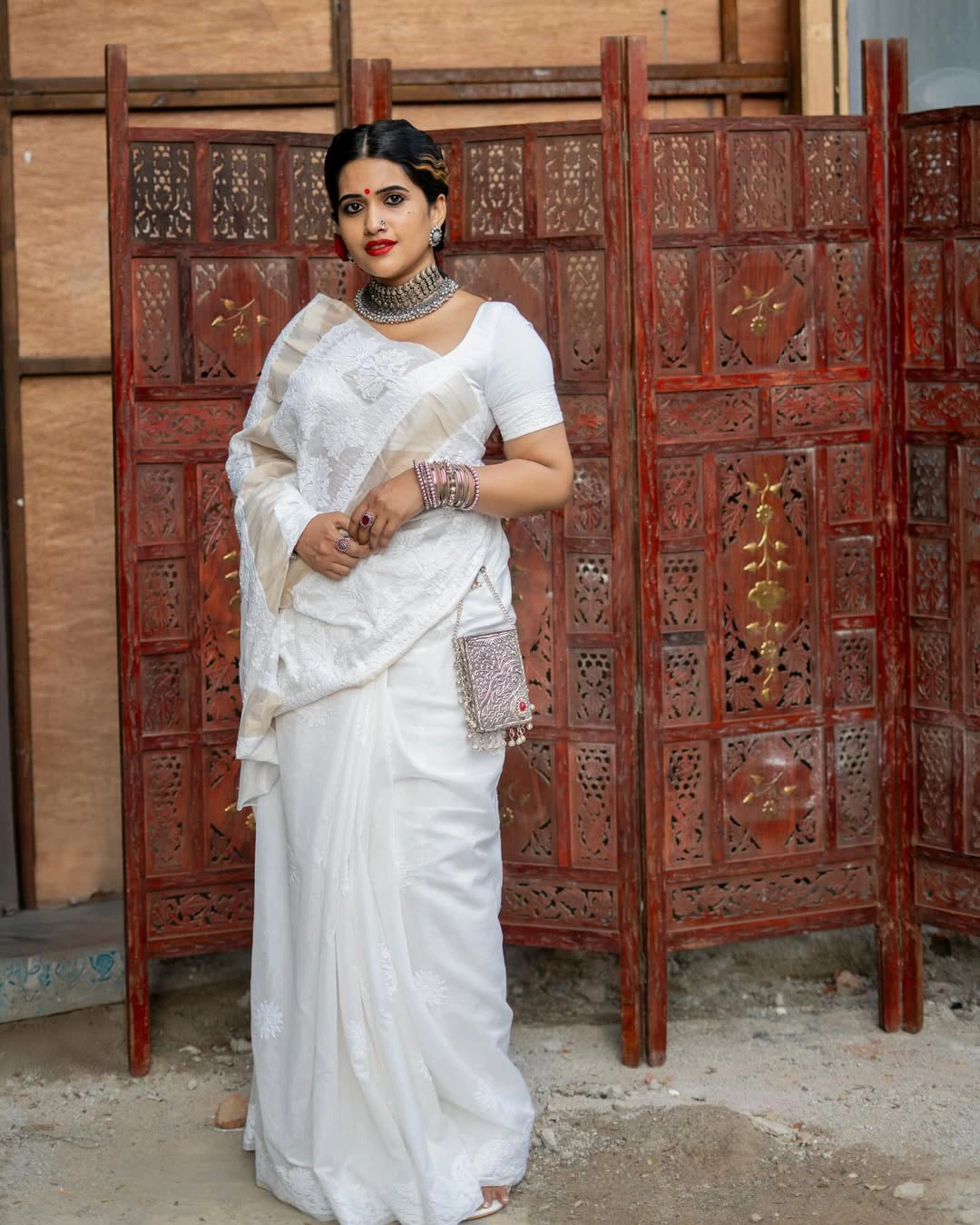 Sravanthi Chokarapu Dressed like Gangubai Kathiawadi