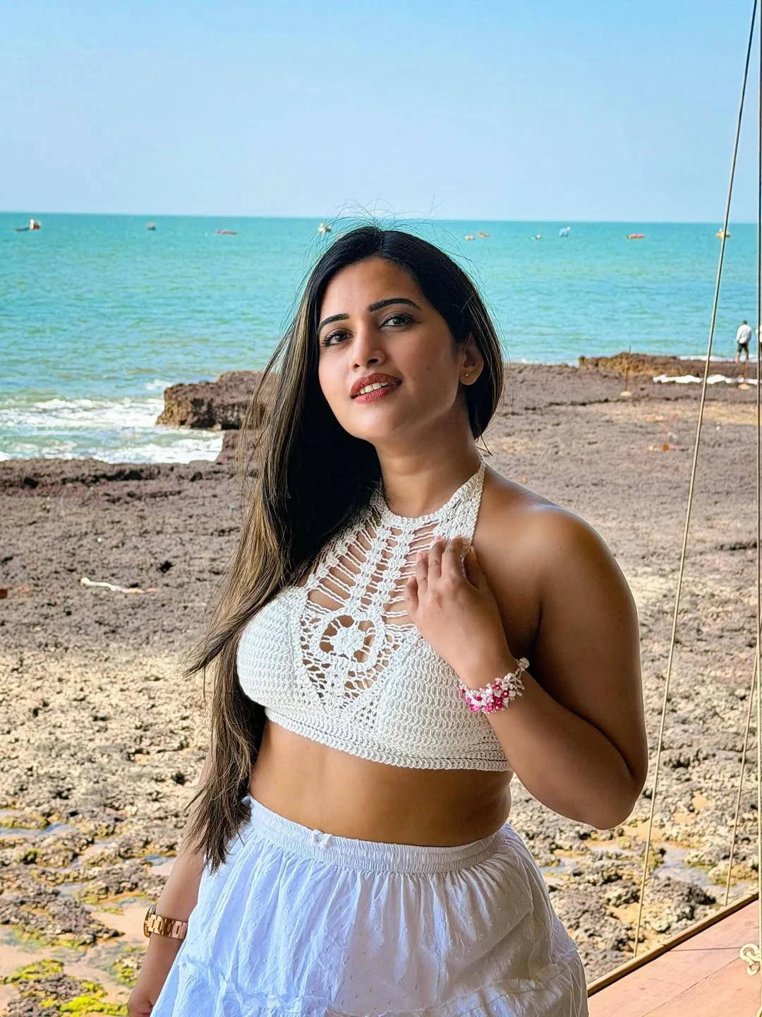 Sravanthi Chokarapu Enjoying Vacation in Goa