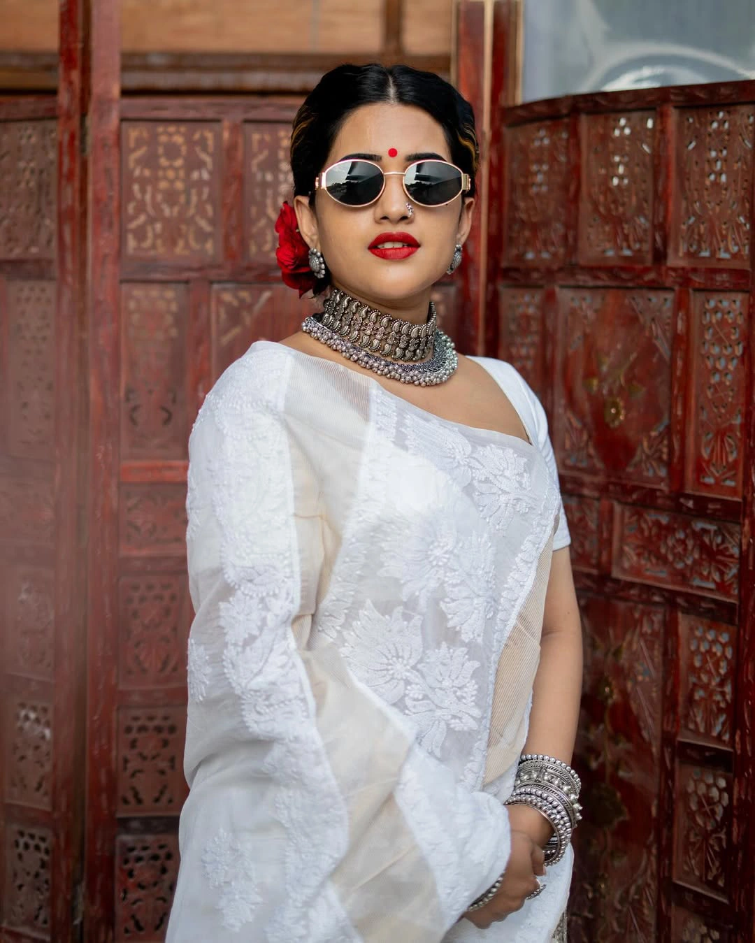 Sravanthi Chokarapu Dressed like Gangubai Kathiawadi