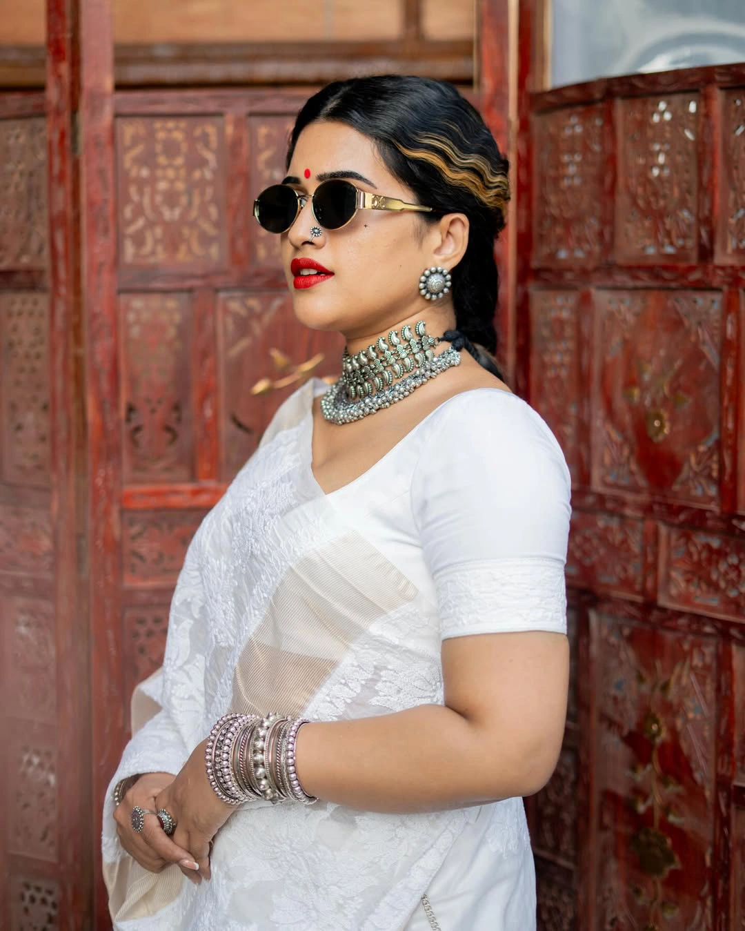 Sravanthi Chokarapu Dressed like Gangubai Kathiawadi