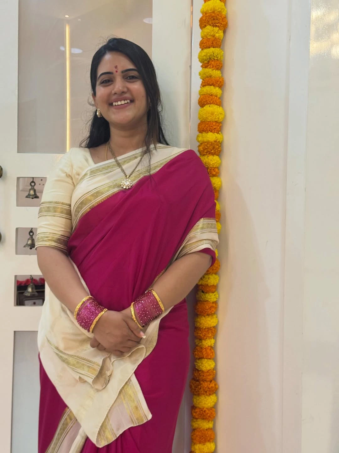 Anchor Sravanthi Chokarapu Karthika Pournami Special Photos