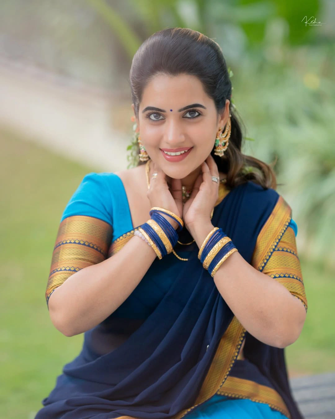 Sravanthi Chokarapu Traditional Telugu Girl Looks