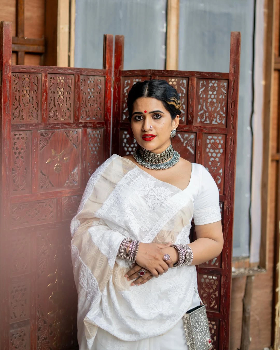 Sravanthi Chokarapu Dressed like Gangubai Kathiawadi