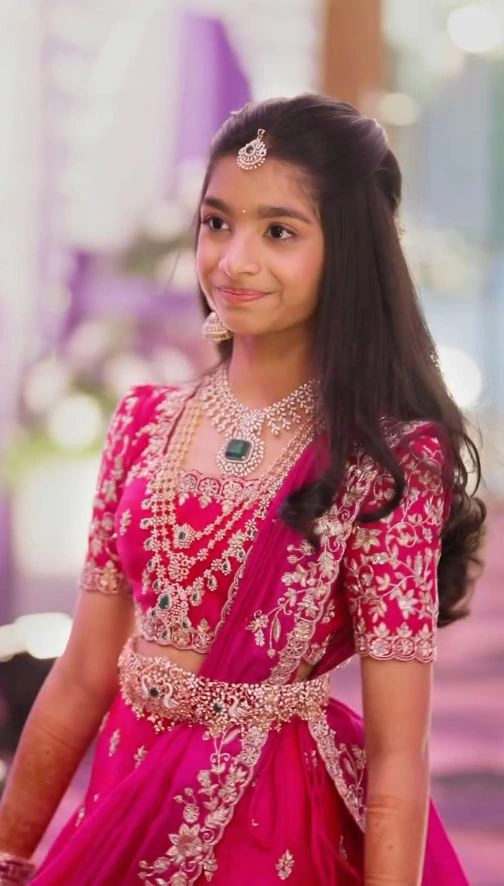 Sree Vishnu Daughter Mridha Saree Function Photos