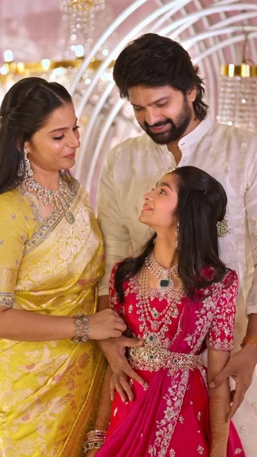 Sree Vishnu Daughter Mridha Saree Function Photos