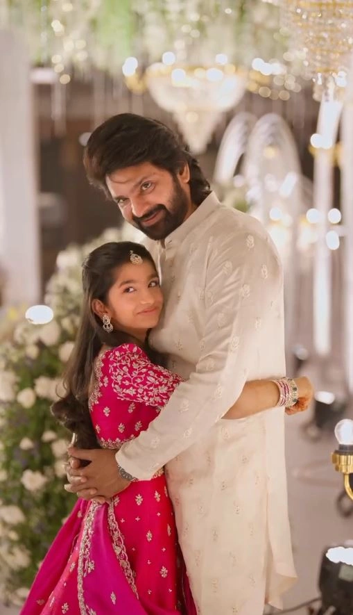 Sree Vishnu Daughter Mridha Saree Function Photos