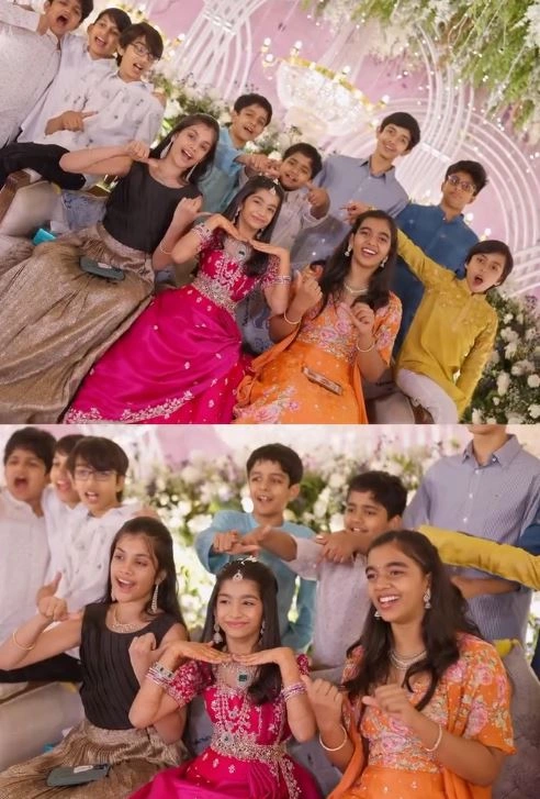 Sree Vishnu Daughter Mridha Saree Function Photos