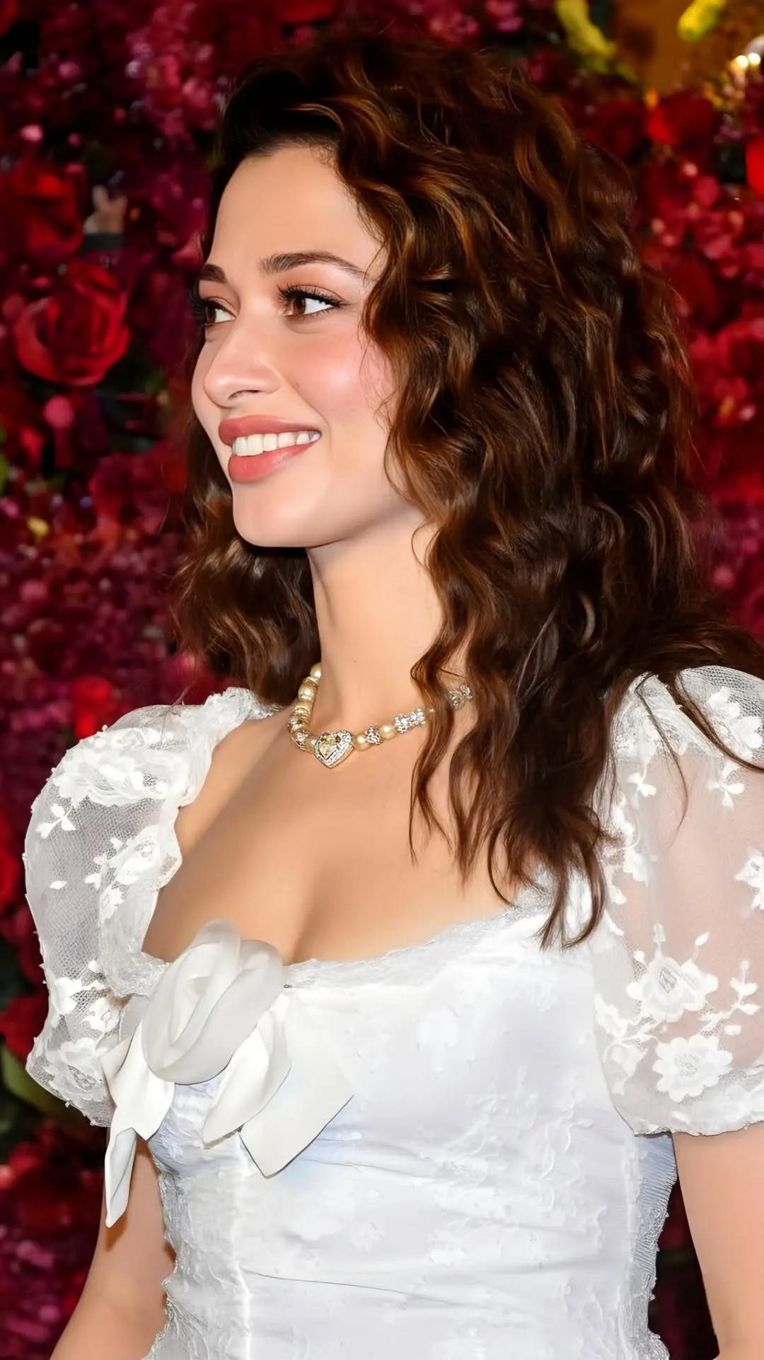 Tamannaah glamour show in a white frock
