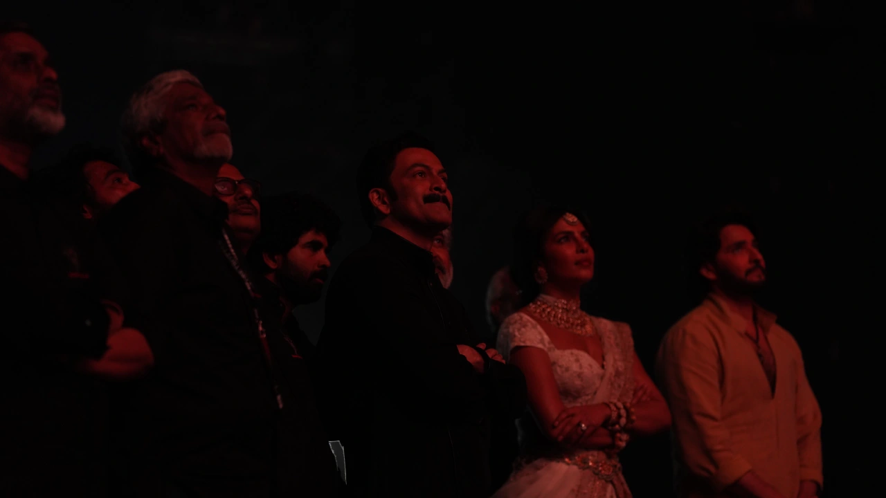 Mahesh Babu Rajamouli Priyanka Chopra Varanasi Movie Title Launch Event Photos