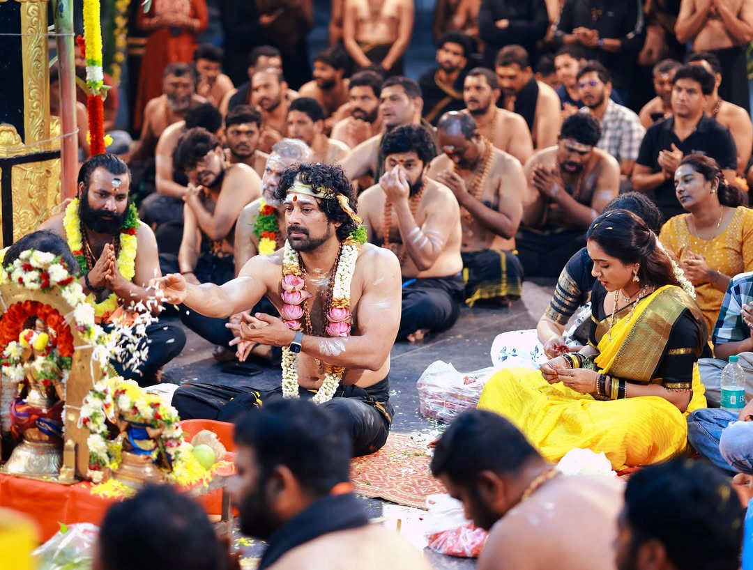 Varun Sandesh Vithika Sheru Performed Ayyappa Swamy Padi Pooja