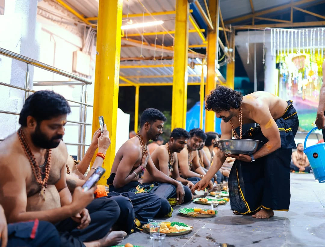 Varun Sandesh Vithika Sheru Performed Ayyappa Swamy Padi Pooja