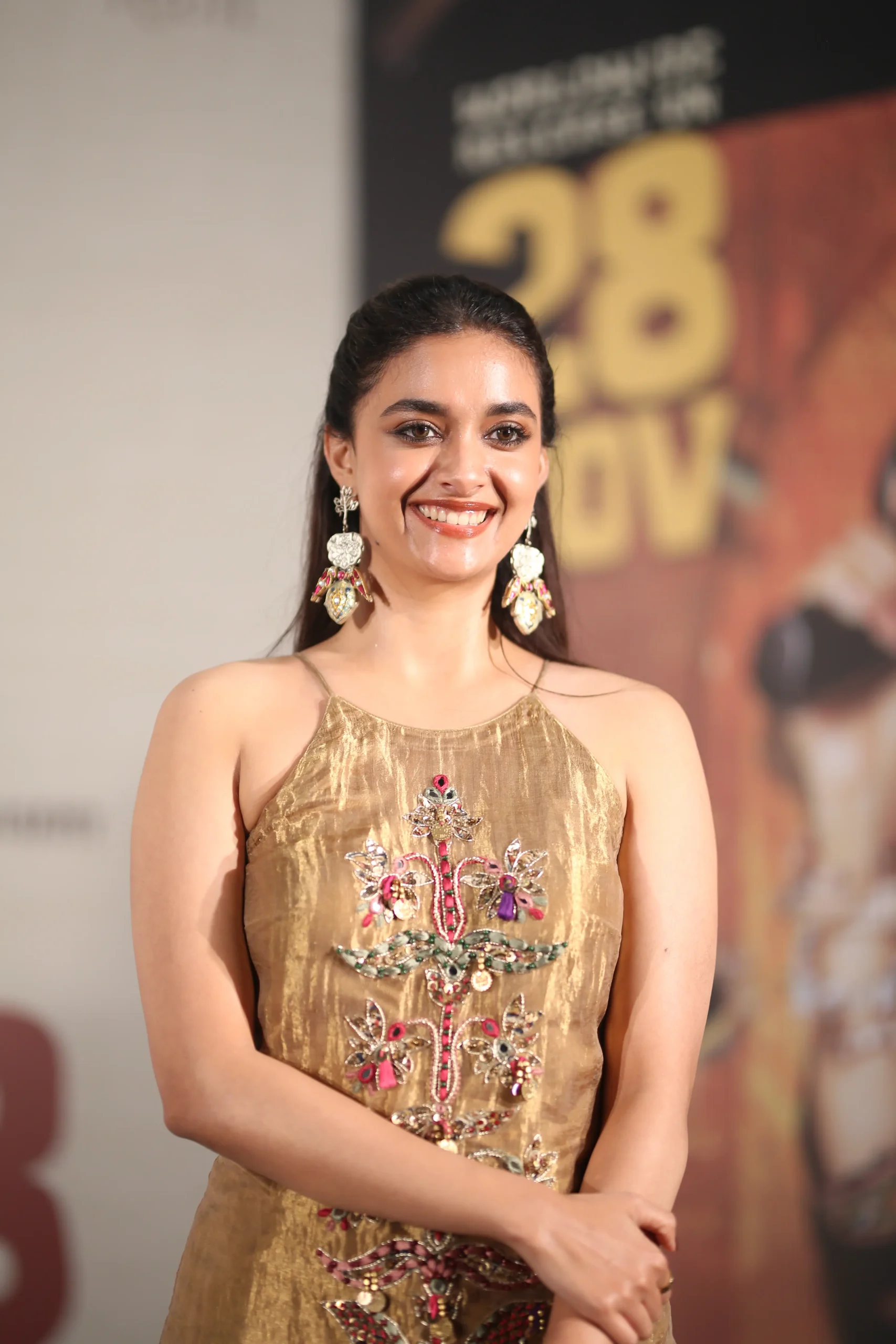 keerthy suresh revolver rita movie telugu release press meet photos (14)