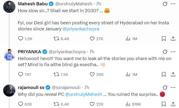 SSMB29 Mahesh Babu Rajamouli Priyanka Chopra Prithviraj Sukumaran Tweet War in Twitter