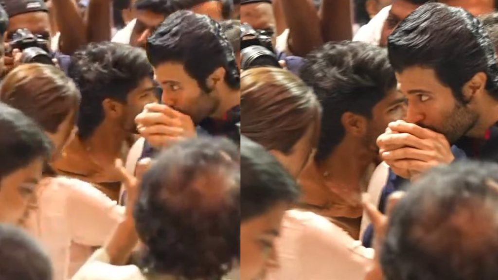 Vijay Deverakonda Kiss to Rashmika Mandanna in The Girlfriend Success Meet