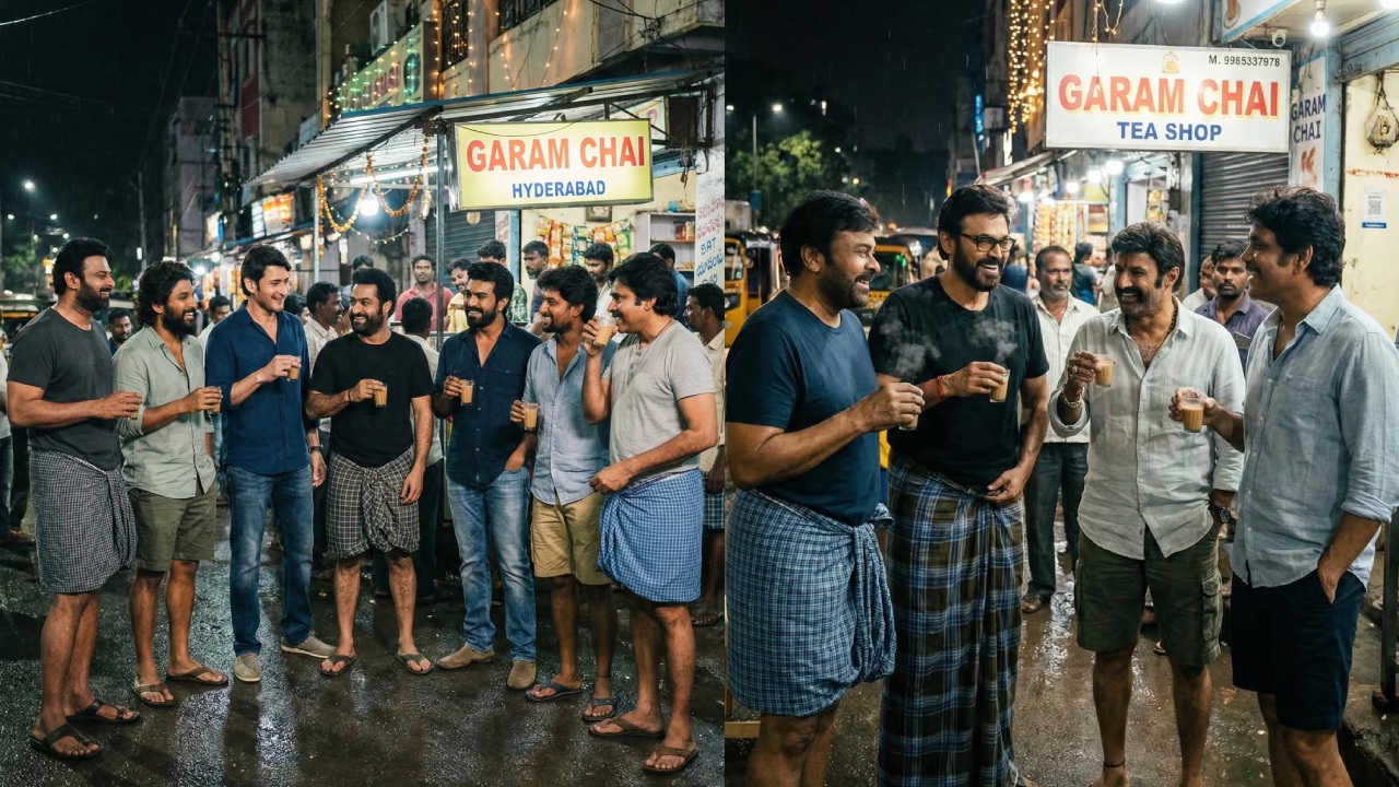 Tollywood Heros : నిజంగా జరిగితే ఎంత బాగుండో.. స్టార్ హీరోలు ఒకే చోట చాయ్ తాగుతూ.. వైరల్ అవుతున్న AI ఫొటోలు..