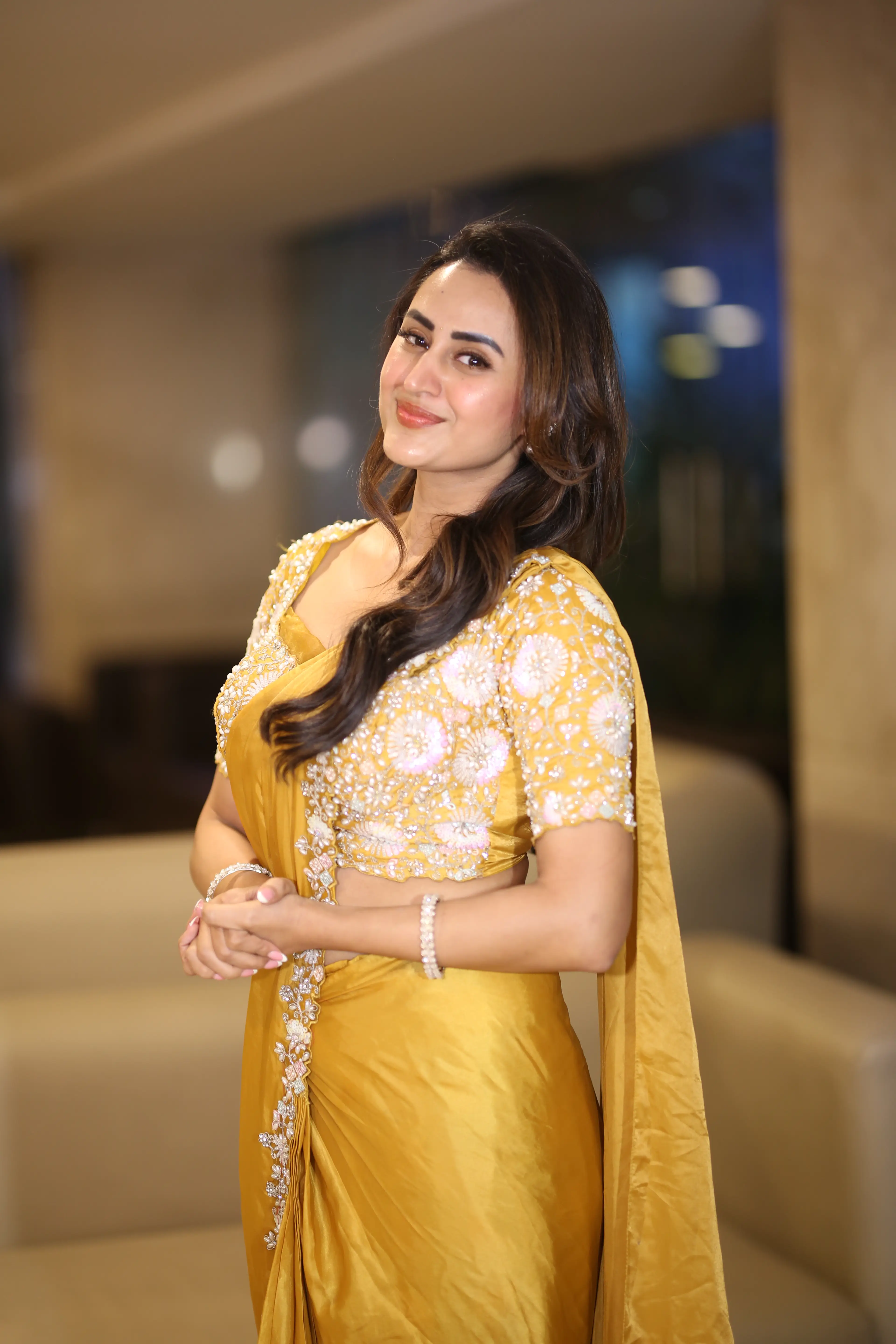 Actress Archana Iyer at the Shambala movie success meet. (1)