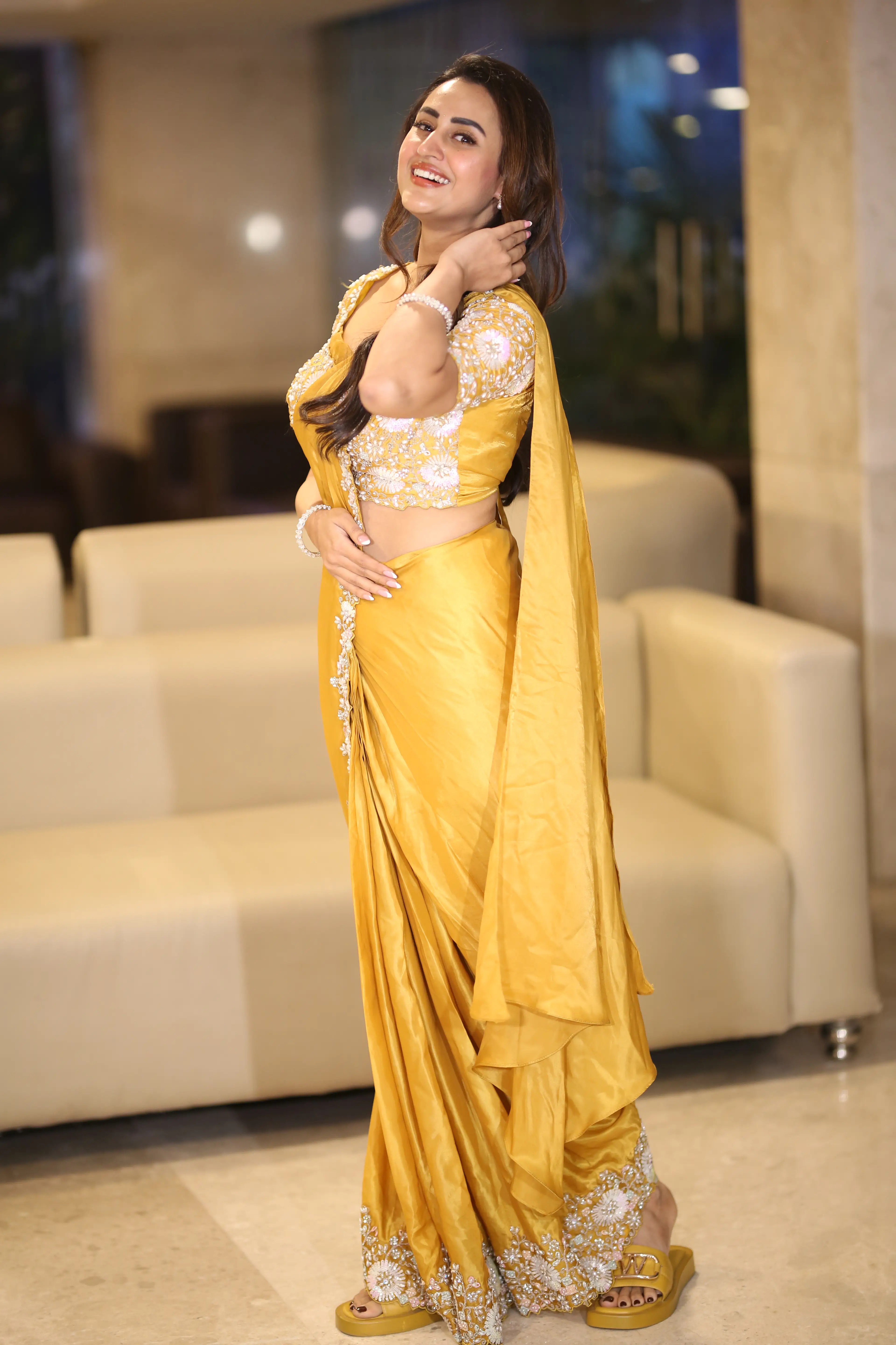 Actress Archana Iyer at the Shambala movie success meet. (1)