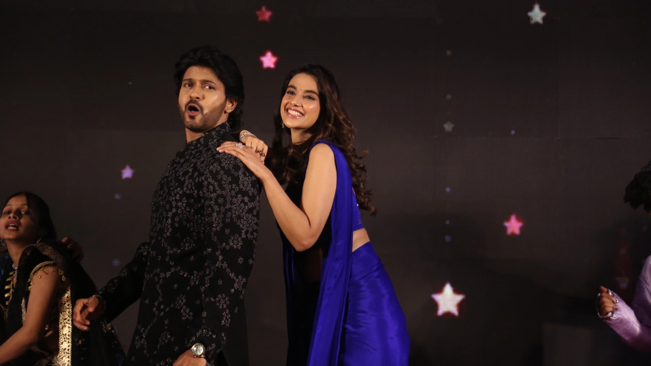 Naveen Polishetty Meenakshi Chaudhary Anaganaga Oka Raju Reception Event