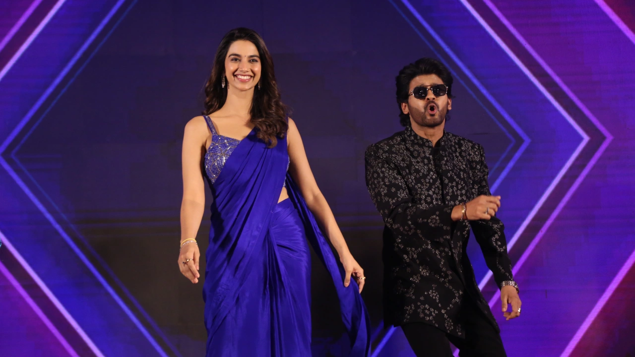 Naveen Polishetty Meenakshi Chaudhary Anaganaga Oka Raju Reception Event