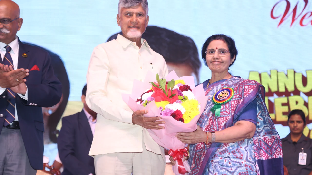 CM Chandrababu Naidu and Bhuvaneshwari Attends to NTR Education institutions Annual Day Celebrations