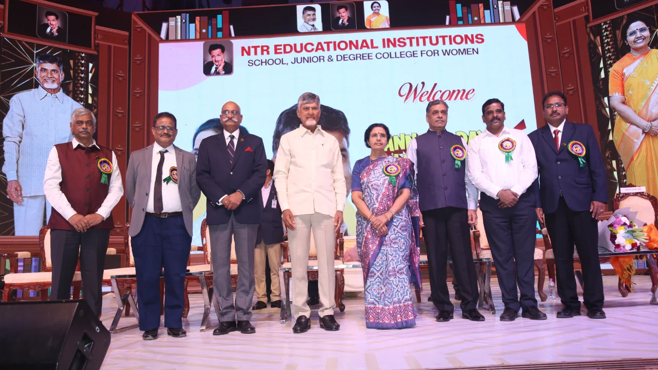 CM Chandrababu Naidu and Bhuvaneshwari Attends to NTR Education institutions Annual Day Celebrations