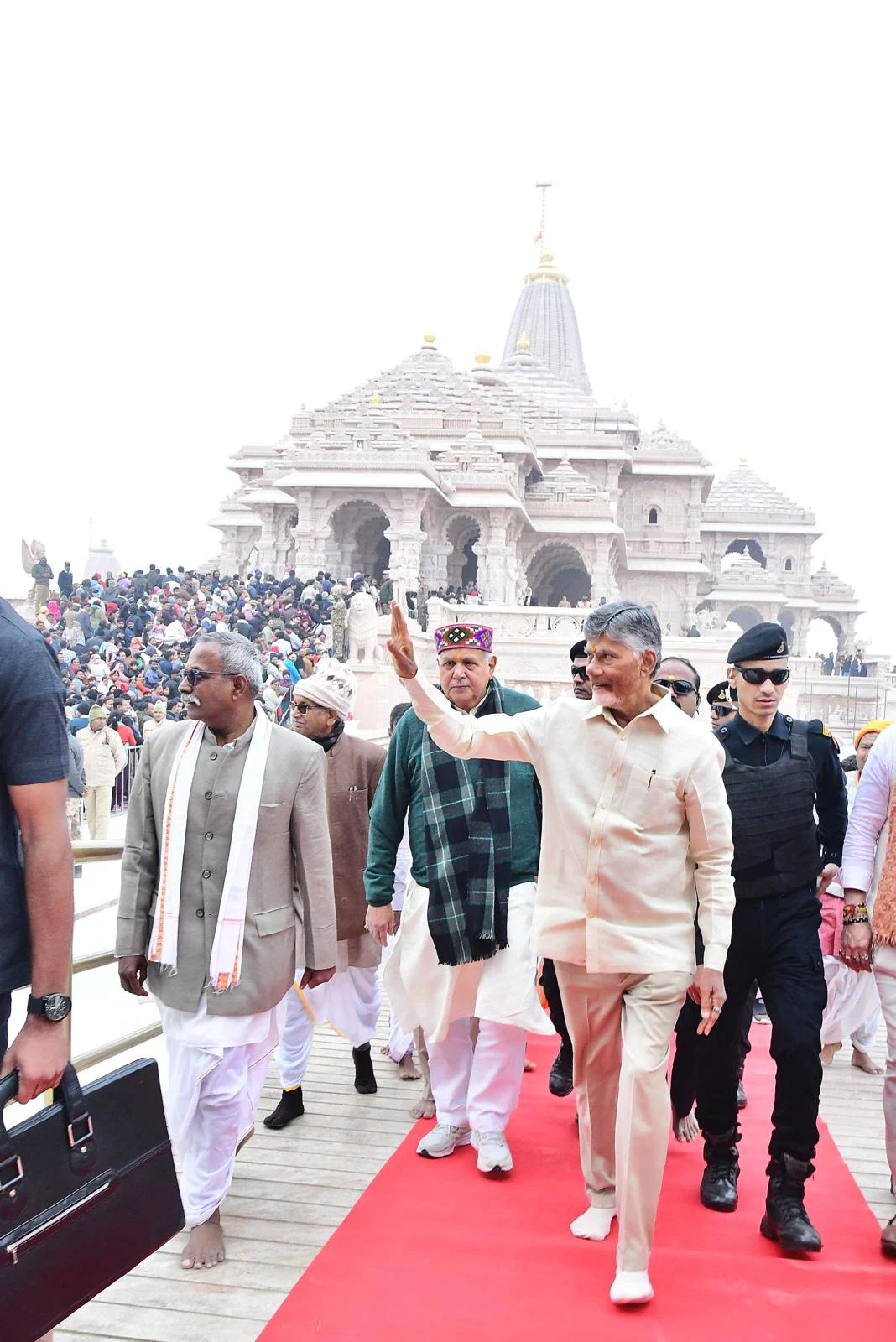 CM Nara Chandrababu Naidu Visits Shri Ram Janmabhoomi Mandir in Ayodhya
