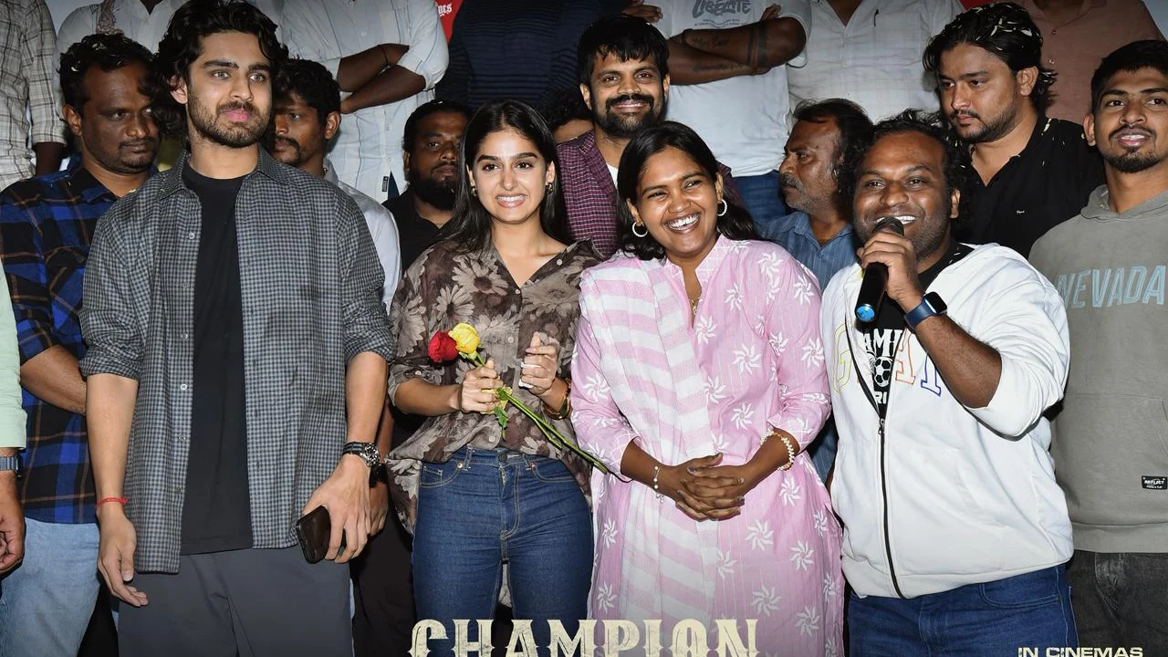 Roshan Anaswara Rajan Champion Movie Success Tour in Kadapa