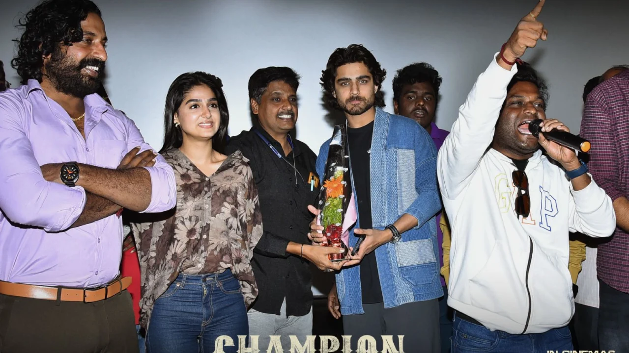 Roshan Anaswara Rajan Champion Movie Success Tour in Kadapa