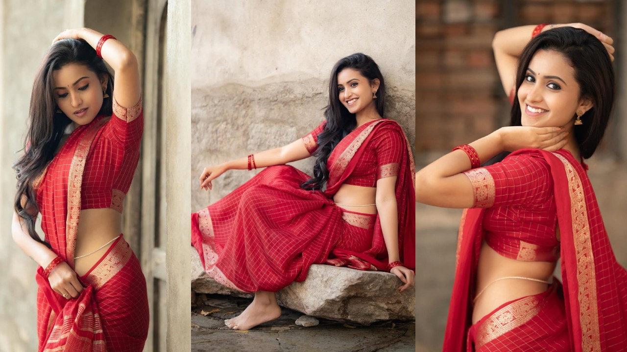 Deepika Pilli : బాబోయ్.. దీపికా పిల్లి ఇంత పద్దతిగానా.. పట్టుచీరలో పరువాలు..