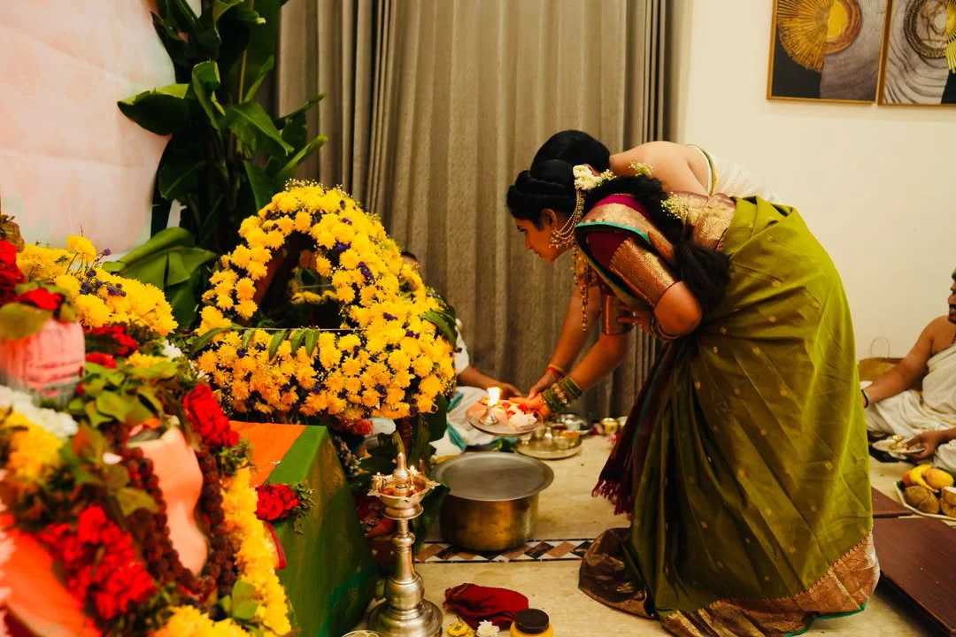 Dil Raju Perform Special Pooja with his Wife Tejaswini Vygha and Son